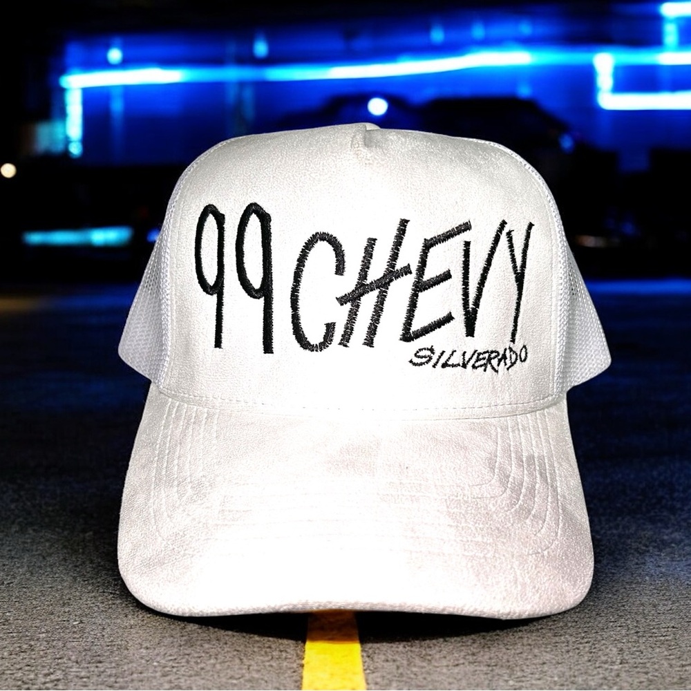 White 99 Chevy Silverado Cap